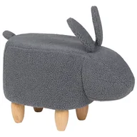 Taborety i hokery - Beliani Pufa zwierzak szara BUNNY - miniaturka - grafika 1
