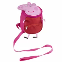 Plecak dziecięcy przedszkolny z paskiem do kontroli rodzicielskiej Świnka Peppa - różowy - Plecaki szkolne i tornistry - miniaturka - grafika 1