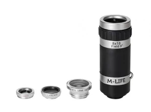 Zestaw Obiektywów Do Smartfonów Tabletów 4W1 M-L - Akcesoria do tabletów i e-booków - miniaturka - grafika 1