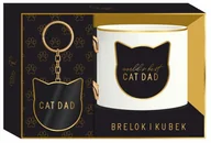 Kubki - Be Happy, Brelok I Kubek, Royal Cat Dad, Czarny - miniaturka - grafika 1