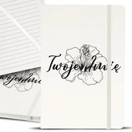 Notesy i bloczki - Personalizowany Notes Notatnik Bujo A5 Biały KWIAT - miniaturka - grafika 1