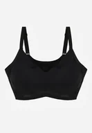 Biustonosze - Czarny Biustonosz Ozdobiona Przezroczystymi Wstawkami z Usztywnieniem Seanael - miniaturka - grafika 1