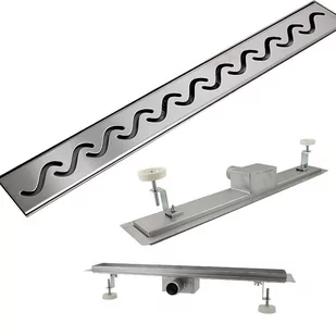 Odpływ podłogowy/liniowy z niskim syfonem 130cm Welle wydajny/mocny - Akcesoria hydrauliczne - miniaturka - grafika 1