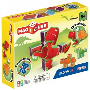 Geomag Geomag Magicube Zestaw Klocki Magnetyczne - Dinozaury GEO141 - Układanki dla dzieci - miniaturka - grafika 1
