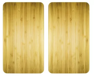 Wenko Szklane płyty ochronne WOODEN LOOK na kuchenkę 2 sztuki 2521509500 - Pozostałe akcesoria kuchenne - miniaturka - grafika 1