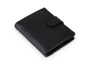 Portfele - Portfel Męski Skórzany Kaletnik Kantyk Czarny Mat - miniaturka - grafika 1