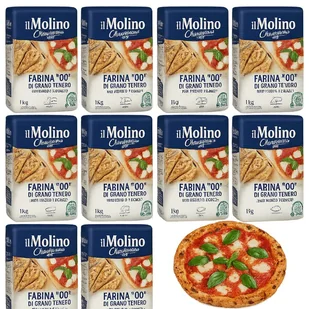 Mąka Farina 00 di Grano Tenero per Pizza e Focacce 1 kg x10 - il Molino Chiavazza - Mąka - miniaturka - grafika 1