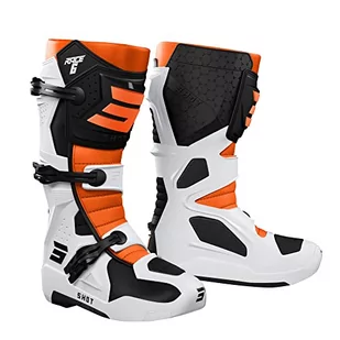 SHOT, para butów motocrossowych RACE 6 black white orange, 40 - Buty motocyklowe - miniaturka - grafika 1