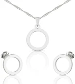 Zestawy biżuterii dla kobiet - Komplet srebrny koła - miniaturka - grafika 1