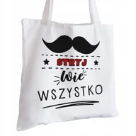 Torby i wózki na zakupy - Torba Bawełniana biała dla Stryja Na Prezent ekologiczna Trwały Nadruk - miniaturka - grafika 1