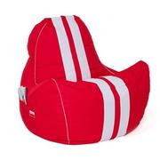 Fotele i pufy dla dzieci - Pufa worek sako GOGIFT Ferrari Czerwony-biały XXL 100 x 140 cm | Bezpłatny transport - miniaturka - grafika 1