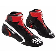 OMP Unisex Stiefel First Race My2021 – Rot/weiß, Knöchelhoch, Wildlederimitat, Größe 40 EU