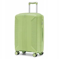 Walizki - PUCCINI Walizka Średnia Podróżna Na Kółkach PP Twarda Zielona PP027B-5C - miniaturka - grafika 1