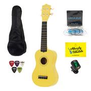 Inne instrumenty muzyczne - HARLEY BENTON Ukulele Yellow + zestaw akcesoriów - miniaturka - grafika 1