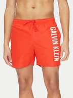 Kąpielówki męskie - Calvin Klein Swimwear Szorty kąpielowe KM0KM01092 Czerwony Regular Fit - miniaturka - grafika 1