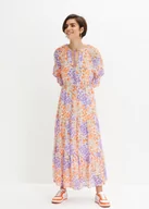 Sukienki - Długa sukienka w kwiaty z poliestru z recyklingu - bonprix - miniaturka - grafika 1