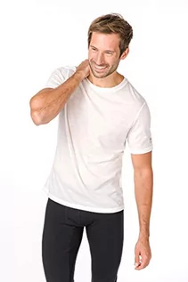 Koszulki męskie - super.natural super.natural cienki męski t-shirt z krótkim rękawem, z wełny merynosów, M BASE TEE 140, rozmiar: S, kolor: biały SNM003820620 - grafika 1