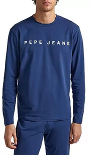 Pepe Jeans Koszulka męska z logo Ls Piżama Top, Niebieski (granatowy), M - Koszulki męskie - miniaturka - grafika 1