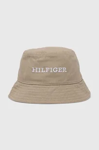Tommy Hilfiger kapelusz bawełniany kolor beżowy bawełniany - Czapki męskie - miniaturka - grafika 1