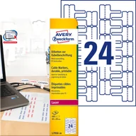 Etykiety do drukarek - Avery Zweckform Etykiety do oznaczania kabli Zweckform 60 x 40 mm do drukarek laserowych 24 etykiet/a4 ZW276 - miniaturka - grafika 1