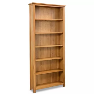 vidaXL Regał na książki z 6 półkami, dębowy, 80 x 22,5 180 cm vidaXL - Regały - miniaturka - grafika 1
