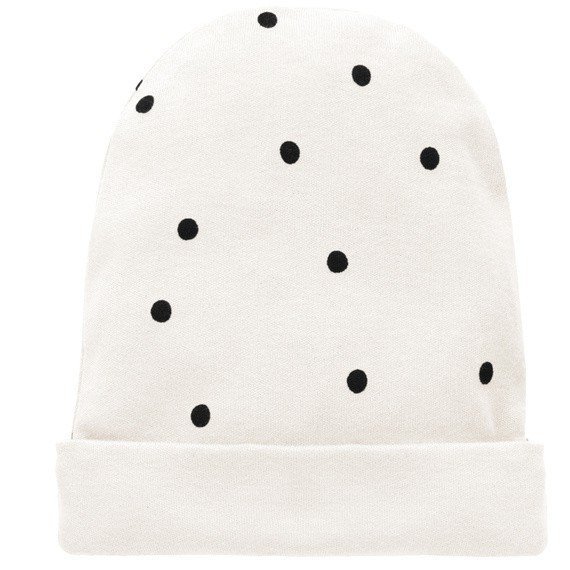 Pinokio Czapka Niemowlęca Tres Bien Ecru Groszki 68