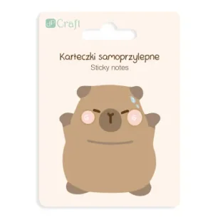Karteczki samoprzylepne Kapibara Happy 6,2x6 cm 30k. - Etykiety samoprzylepne i bloki etykiet - miniaturka - grafika 1