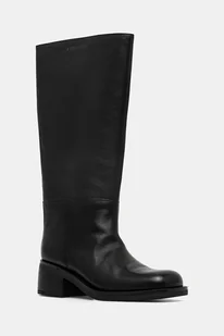 Patrizia Pepe kozaki skórzane damskie kolor czarny na słupku 2Y0042 L048 K103 - Kozaki damskie - miniaturka - grafika 1