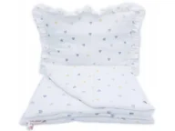 Pościel dla dzieci - Komplet Pościel Z Wypełnieniem Muślinowa Z Falbanką 75X100 CM 2 Elementy - miniaturka - grafika 1