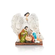 Ozdoby bożonarodzeniowe - Anioł w białej sukni ze Święta Rodziną | Classic - miniaturka - grafika 1