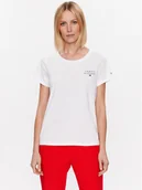 Koszulki i topy damskie - Tommy Hilfiger T-Shirt UW0UW04525 Biały Relaxed Fit - miniaturka - grafika 1