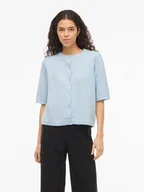 Swetry damskie - Vila Kardigan "Viliga" w kolorze błękitnym - miniaturka - grafika 1