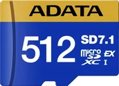 Karty pamięci - Karta ADATA Premier Extreme SD7.1 MicroSDXC 512 GB Class 10 UHS-I/U3 V30 UD512GEX3L1-C - miniaturka - grafika 1