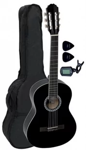 Gewa pure GEWApure Basic gitara koncertowa zestaw 3/4, kolor czarny, z torbą, klipsem i 2 kostkami PS510176 - Gitary klasyczne - miniaturka - grafika 1