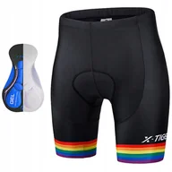 Spodenki rowerowe - Krótkie Spodenki Rowerowe Damskie Żel Flaga Lgbt - miniaturka - grafika 1