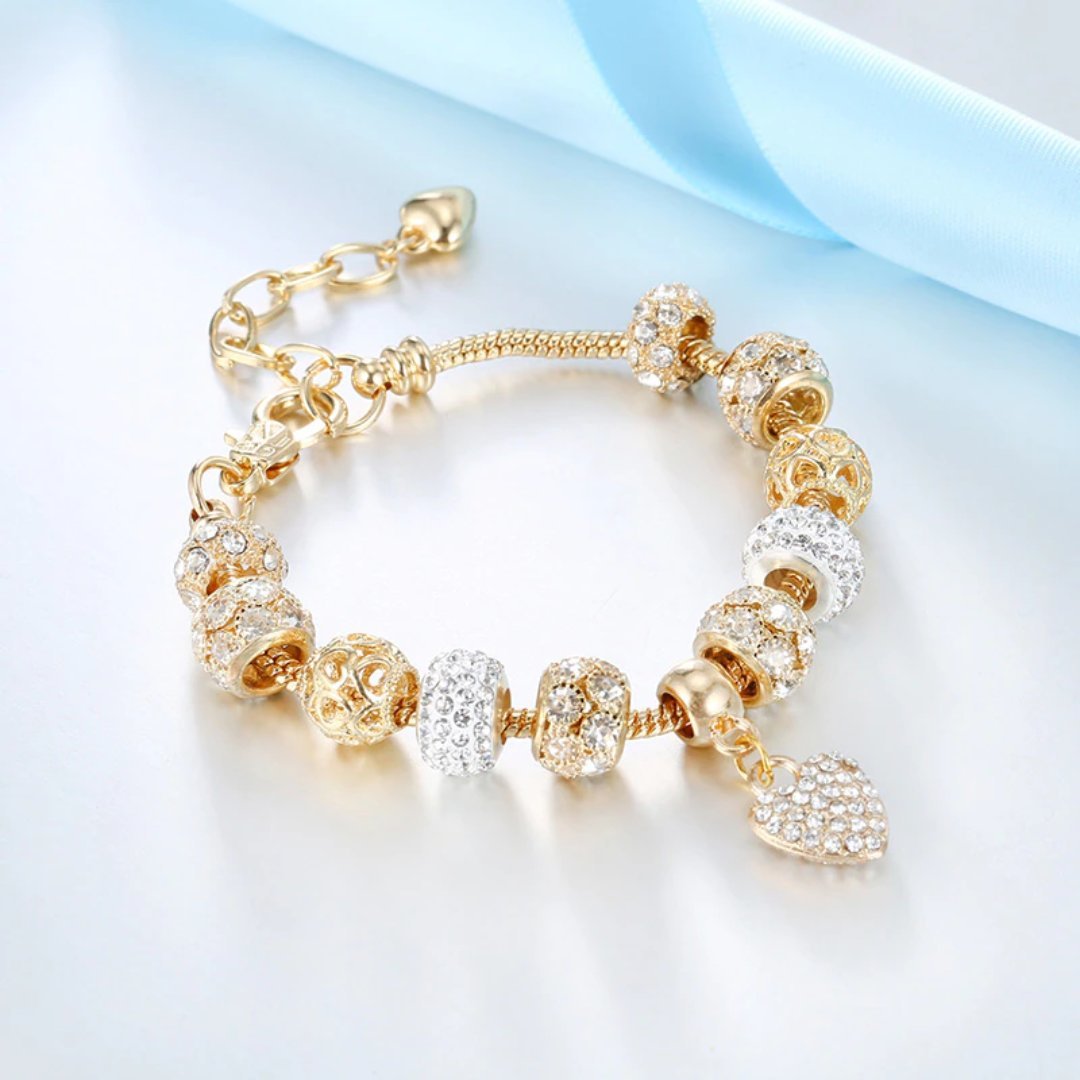 Bransoletka Heart Cascade Gold