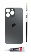 Części serwisowe do telefonów - OEM Panel tylny czarny do iPhone 14 Pro Max Big Hole szkło klapka baterii - miniaturka - grafika 1