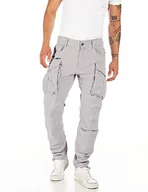 Spodenki męskie - Replay Męskie spodnie cargo Joe Comfort-Fit z komfortowej bawełny, szare (Grey 878), W34 x L32, Szary 878, 34W / 32L - miniaturka - grafika 1
