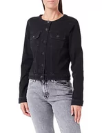 Kurtki damskie - VERO MODA VMCATH LS Slim Jacket VI1133 kurtka damska, czarna denim, XS, czarny denim, XS - miniaturka - grafika 1