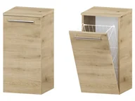 Szafki łazienkowe - Słupek Łazienkowy ATHD 35 cm K - Dąb Evoke Coast Mat - Uchwyty Chromowane - miniaturka - grafika 1