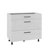 Meble kuchenne - Siena Szafka Dolna Ds-90-2W-1N_Modern Biały Połysk - miniaturka - grafika 1