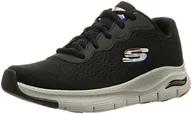Trampki męskie - Skechers Męskie tenisówki Arch Fit, czarne, 7,5 UK - miniaturka - grafika 1