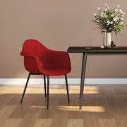 Krzesła - vidaXL Krzesło do jadalni czerwone wino tapicerowane tkaniną 338092 - miniaturka - grafika 1