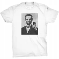 Koszulki męskie - Abraham Lincoln Selfie Koszulka Prezydent USA - miniaturka - grafika 1