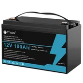 Baterie do zasilaczy awaryjnych UPS - TTWEN 12V 100Ah LiFePO4 Battery 4000 Cycles for RVs Boats Camping and Off-Grid Power Non-Bluetooth - miniaturka - grafika 1