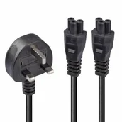 Kable - Lindy 2.5M Uk 3 Pin Plug To Iec 2 X - miniaturka - grafika 1