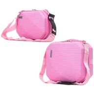 Walizki - Zestaw torebka i kosmetyczka SEMI LINE T5822-6 Różowy - miniaturka - grafika 1