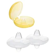 Bielizna lecznicza - Medela nakładki silikonowe Contact - rozmiar M x2 sztuki - miniaturka - grafika 1