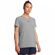Koszulki i topy damskie - Damski t-shirt z nadrukiem Under Armour Campus Core Ss - szary - miniaturka - grafika 1