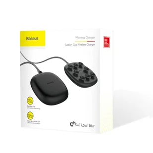 Baseus Suction Cup Wireless Charger bezprzewodowa ładowarka Qi z przyssawką (WXXP-01) czarny - Ładowarki do telefonów - miniaturka - grafika 7